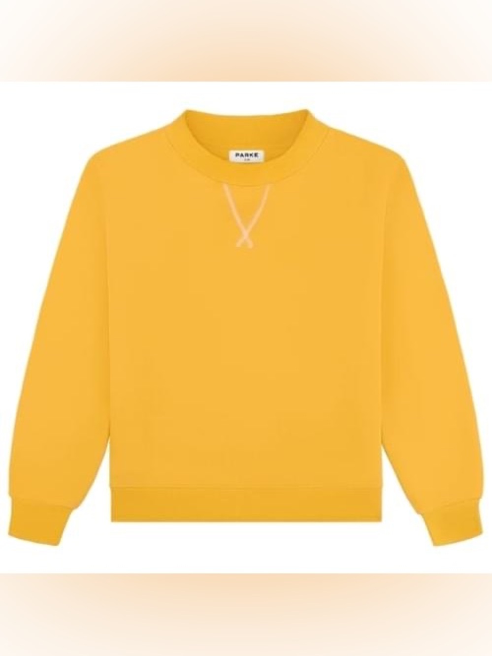 Parke Classic Mockneck Sweatshirt in Apricot size S/M orange yellow - Picture 3 of 12